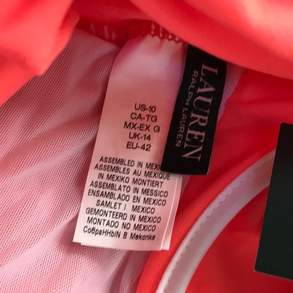 NWT! LAUREN RALPH LAUREN Size 10 one piece swimsuit